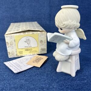 VTG Precious Moments Sitting Pretty Figurine 1987 Enesco 104825 Angel Read BOX